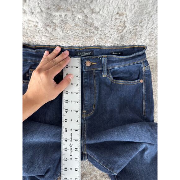 Judy Blue Size 7/28 Skinny Fit Stretch Casual Denim Jeans Pants Blue Button Zip - Picture 5 of 12